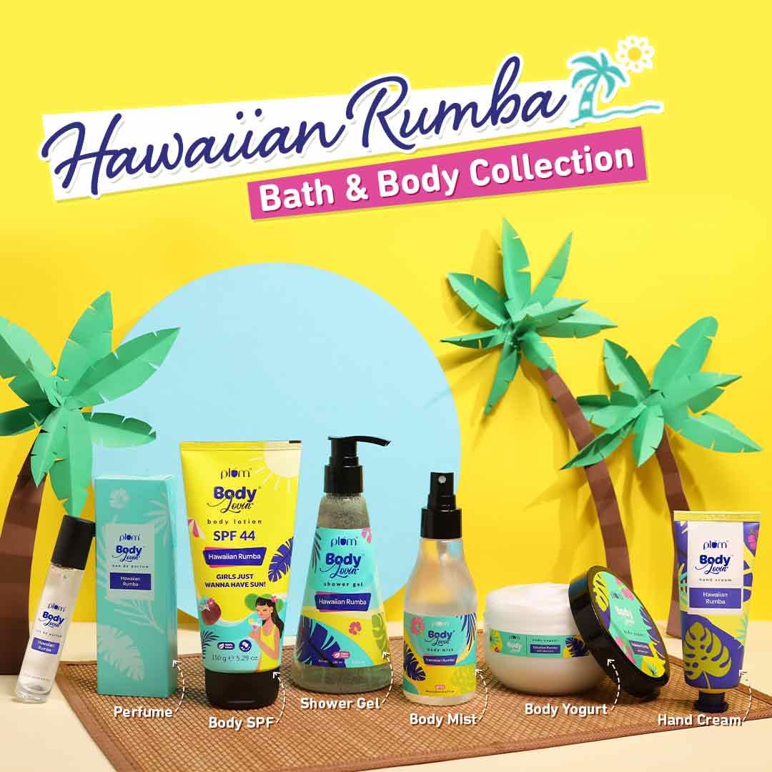 Plum Bodylovin' Hawaiian Rumba Shower Gel | SLS-Free Body Wash for Women & Men | Long Lasting Beachy Fragrance | Body Cleanser with Aloe-Infused Nourishing Formula for Soft & Smooth Skin - 240ml