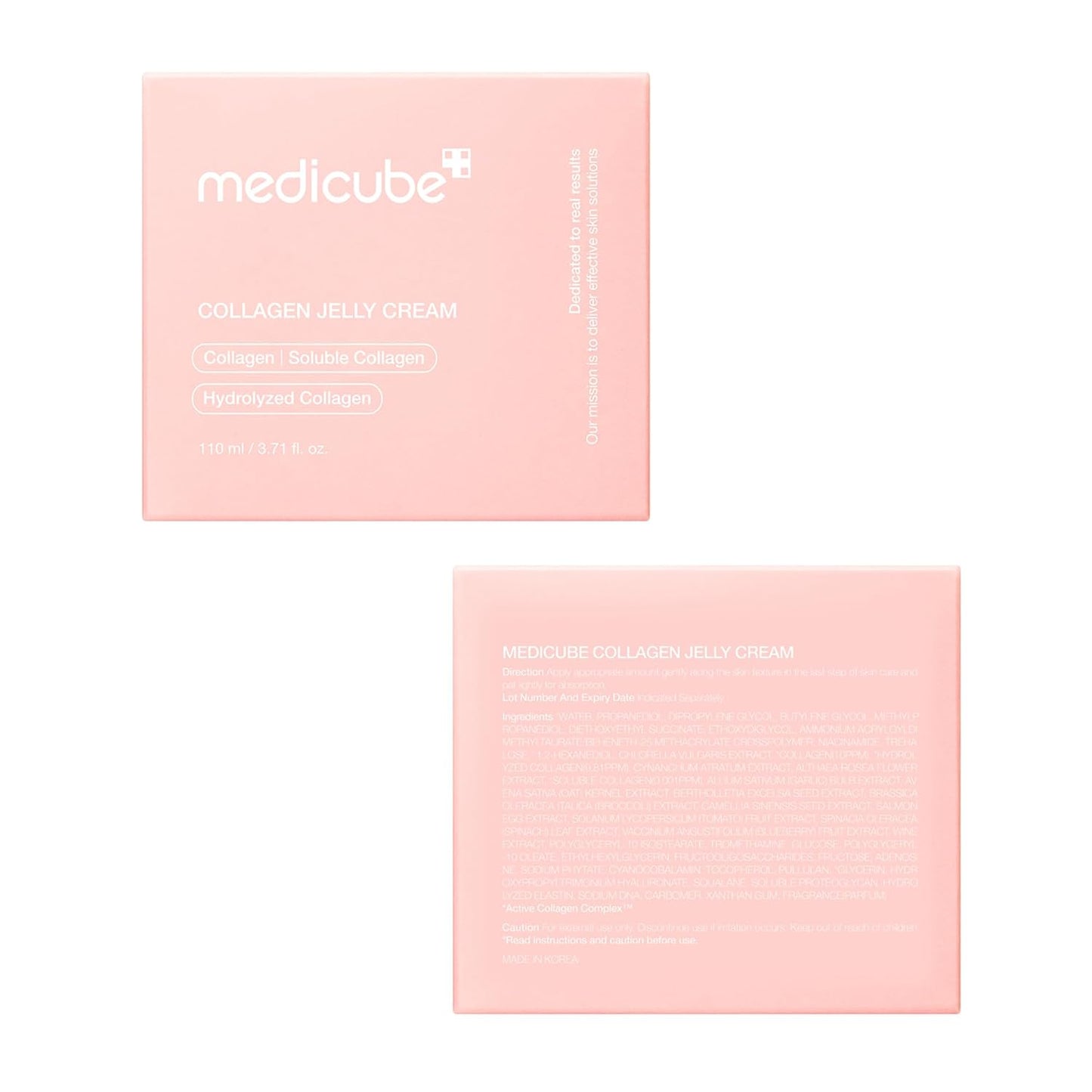 Medicube Collagen Jelly Cream- Niacinamide & Freeze-Dried Hydrolyzed Collagen - Boosts skin's barrier hydration and gives 24h Glow & Lifted Look - No artificial color, Korean skincare (3.71 fl.oz.)