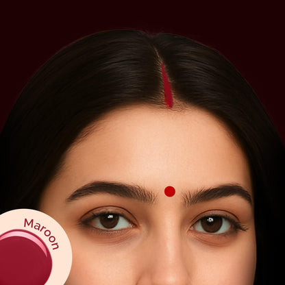 Mamaearth Liquid Matte Sindoor with Almond Extract & Vitamin E - 2.8 ml | 02 - Maroon | India’s First Made Safe Certified Sindoor | Mercury & Lead Free | Long-lasting & Smudge-proof