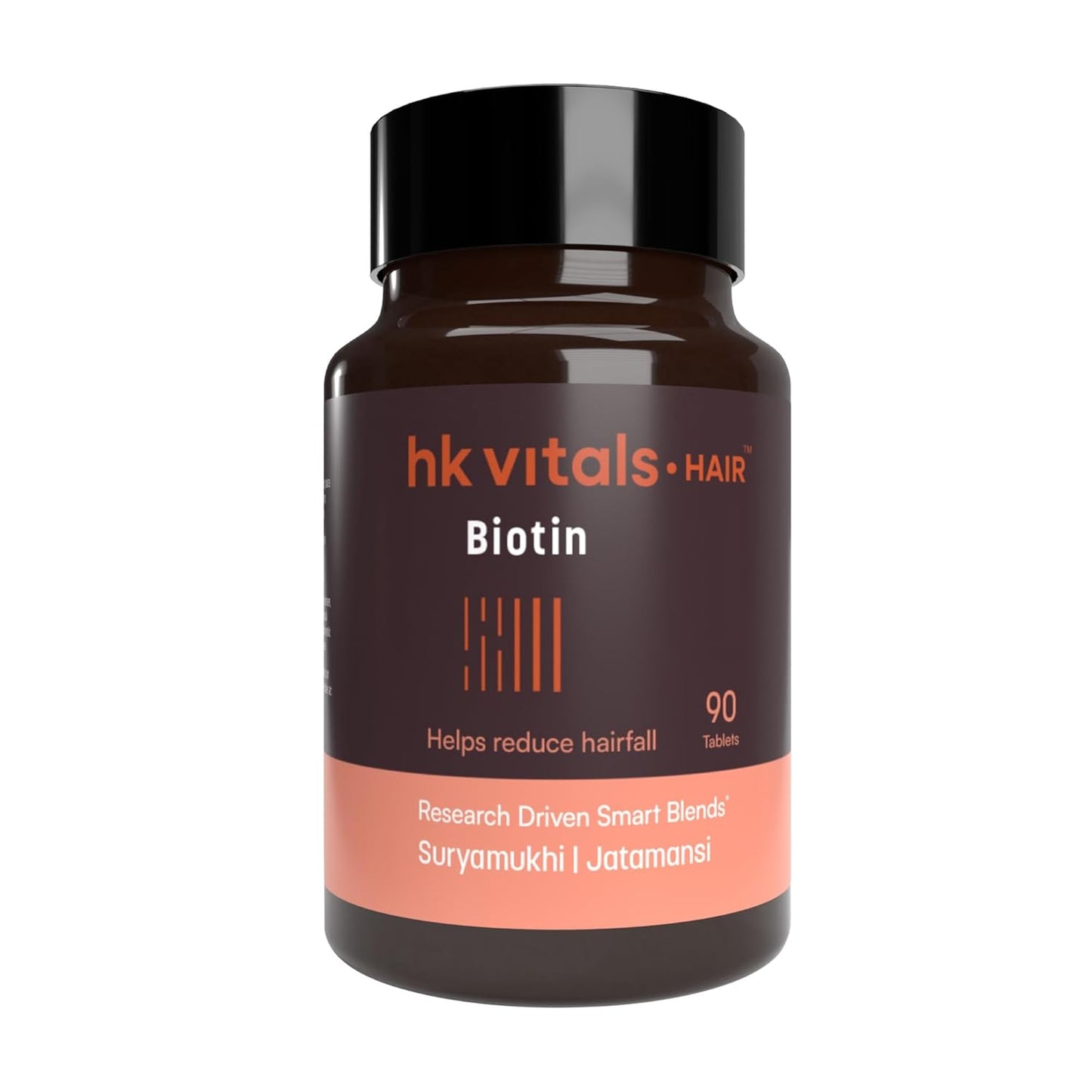 HealthKart hk vitals Biotin (90 Tablets) | Supplement for Hair Growth, Strong Hair and Glowing Skin, Fights Nail Brittleness