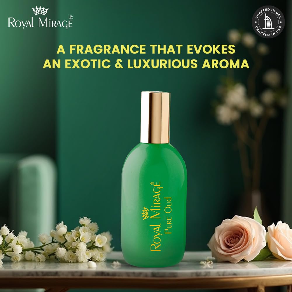Royal Mirage Pure Oud Eau De Cologne | Long-Lasting Unisex Perfume | Oud, Leather & Saffron Notes | Bold & Captivating Luxury Fragrance | Exotic & Sophisticated Scent | Gift for Men & Women | 120ml