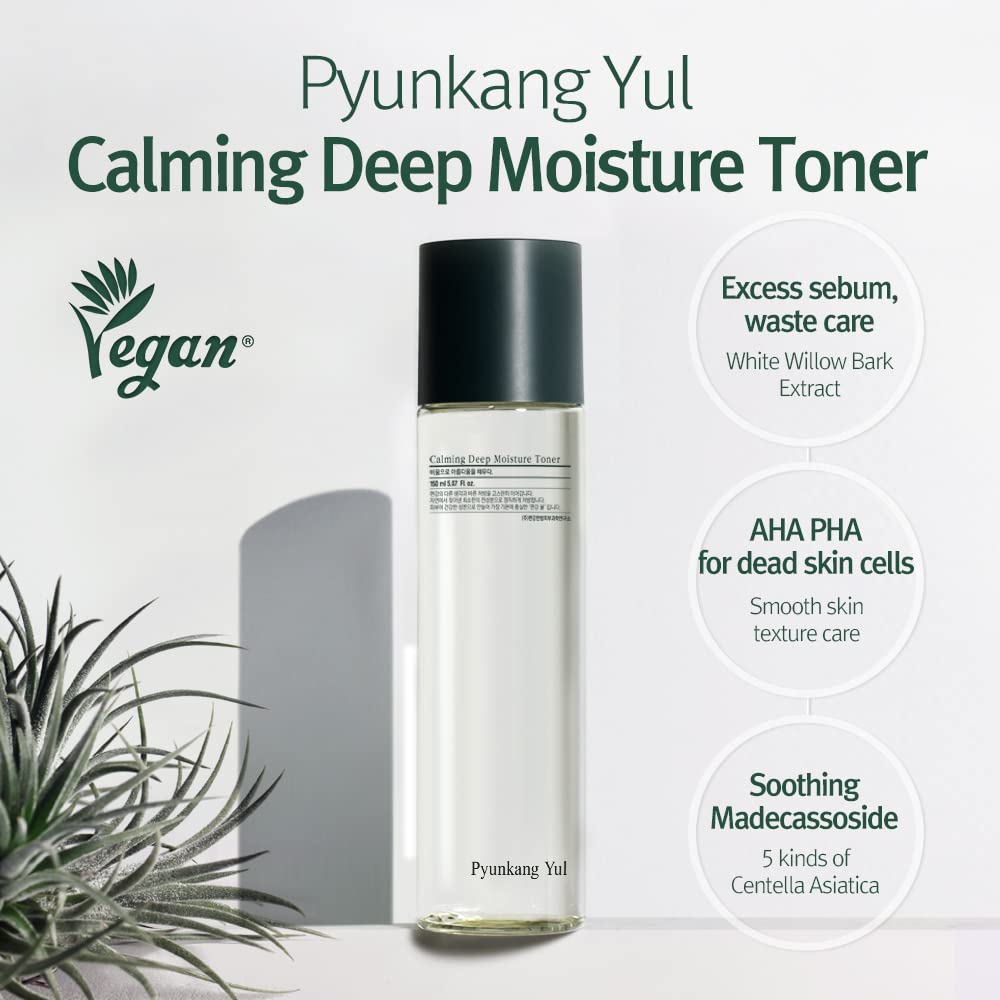 [PKY] Pyunkang YUL Calming Deep Moisture Toner Instantly Soothes Sensitive Skin, Pore and Sebum Care with AHA, PHA, Non-comedogenic, Vegan, Korean Skincare (150ml)
