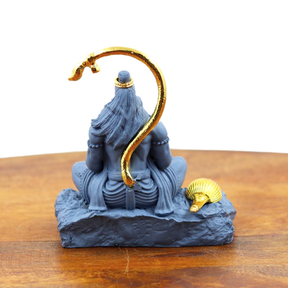 Resin Lord Hanuman Idol – Decorative Bajrangbali Statue for Home Mandir, Car Dashboard, Vastu Remedies, Protection Blessings & Spiritual Gifting