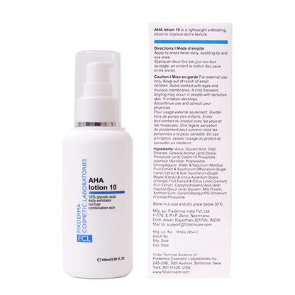FCL Aha Lotion 10 Hydrates Skin And Softens Dryness for Brightening and lightning Skin 100ml
