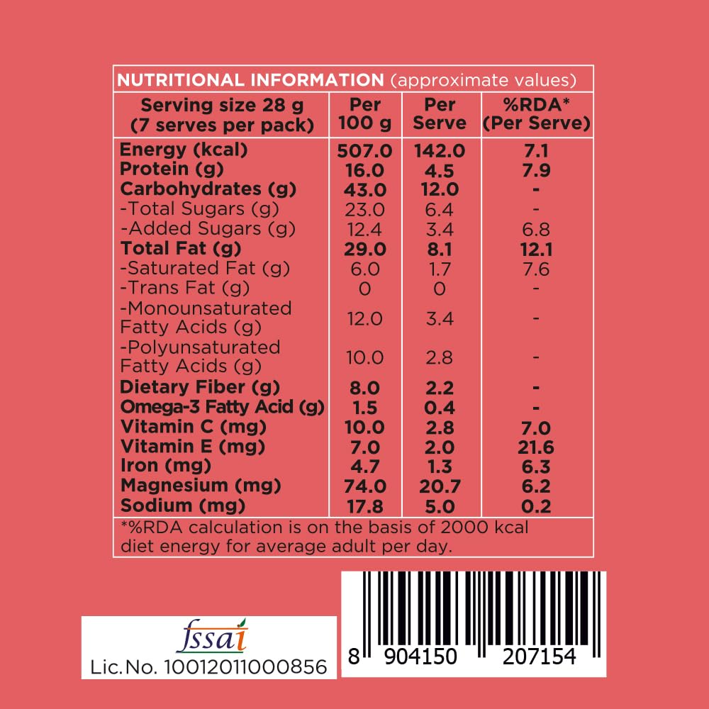 Nutty Gritties Mixed Nuts Dry Fruits - Mom's Superfood Mix - Roasted Almond, Pumpkin, Sunflower, Watermelon, Flax, Raisins, Black Currant, Cranberries, Blueberries, 200g