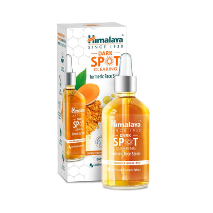 Himalaya Dark Spot Clearing Turmeric Face Serum with packaging on a white background