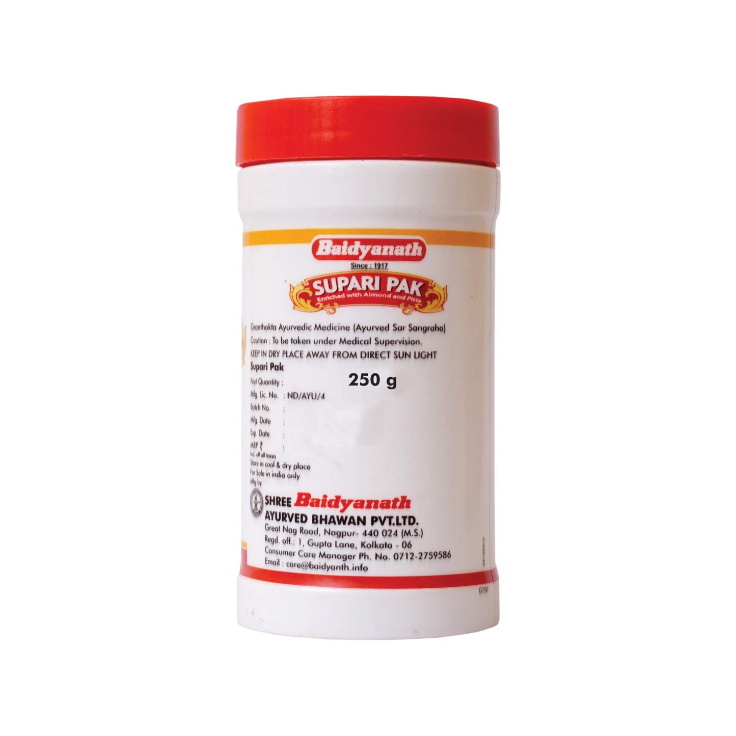 Baidyanath Asli Ayurved Supari Pak Powder Pack Of 1-250 Gram