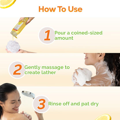 Mamaearth Vitamin C Moisturizing Body Wash with Vitamin C & Refreshing Lemon Scent for Skin Illumination- 275ml|Deeply Cleanses|Intensely Moisturizes|Long-Lasting Fragrance|Radiant Glow|All Skin Types