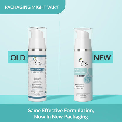 Fixderma 20% Niacinamide Serum for Face for Pore Minimizer with 2.5% Glucosamine & Hyaluronic Acid | Open Pores Serum | Hydrating for Men & Women - 30g