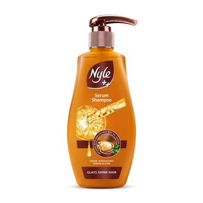 Nyle ++ Serum Shampoo | Glass Shine Hair | Infused with Macadamia Nut Oil Serum | Shine-Enhancing Serum Blend | 650ml