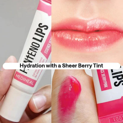 MEDIHEAL Pantenolips Healssence Berry Pink LipEssence (10 ml) Hydrating Korean Treatment with Panthenol, Berry Extracts & Vitamin E for Dry Chapped Lips with Natural Pink Tint, Intensive Lip Care
