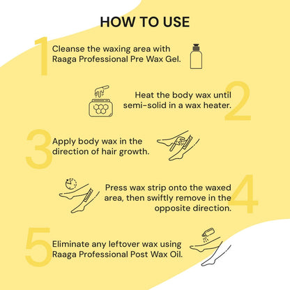 Raaga Professional Liposoluble Metallic Wax, Gold, 800 ml