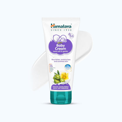 Himalaya Gentle Baby Cream 50ml | No.1 Doctor-Prescribed Brand | Nourishes & Extra Soft Skin | pH 5.5 Formulation | Safe for Newborns