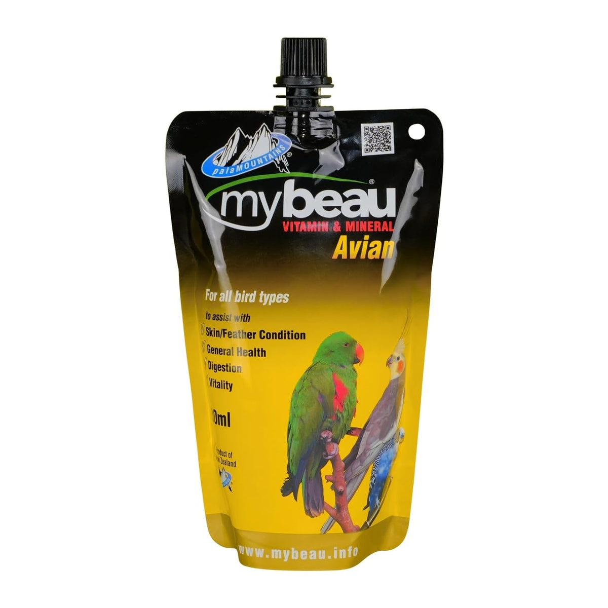 Palamountains My Beau Avian Liquid Vitamin & Omega Supplement for Birds, High Absorption (99.5%), Enhances Feather & Skin Health, Digestion, & Vitality – Scientifically Formulated, 300ml