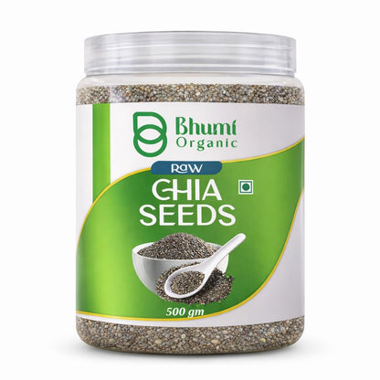 Bhumi Organic Chia Seeds 500g | Seeds for Eating, Rich in Calcium, Rich in Protein, Rich in Fibre