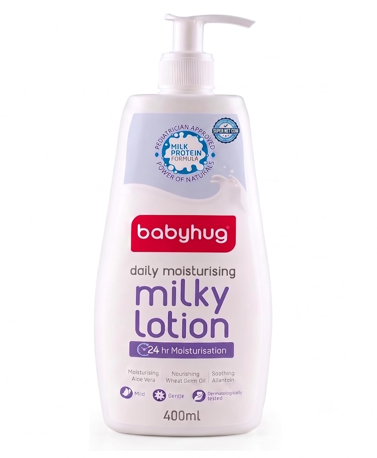 BABYHUG Daily Moisturising Milky Lotion - Enriched With Natural Oil, Aloe Vera Extract 400ML(Pack Of 1)