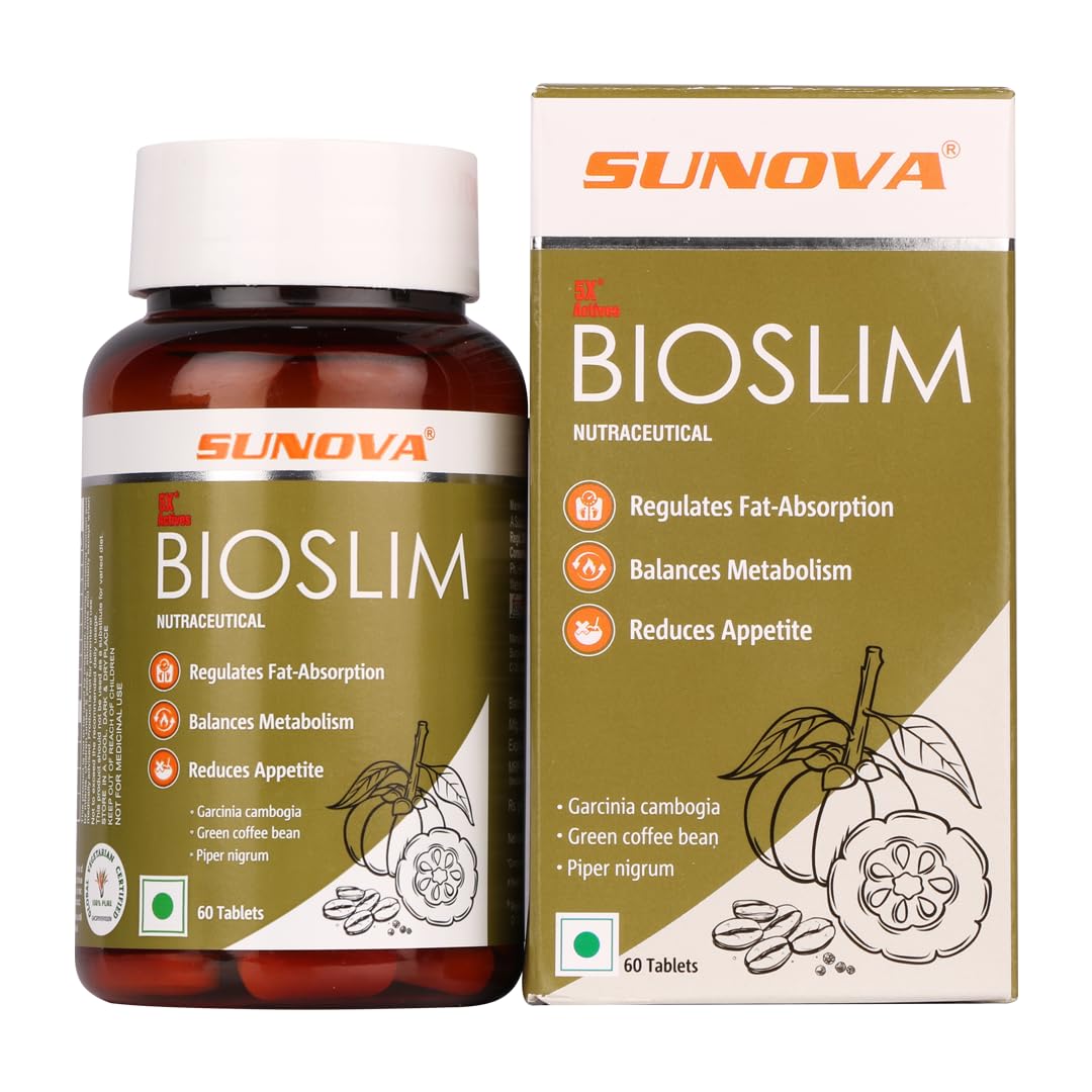 Schwabe Sunova Bioslim (Pack Of 1)-Garcinia Cambogia With Green Coffee Bean Extract & Piper Nigrum-For Men & Women (60 Tablets)