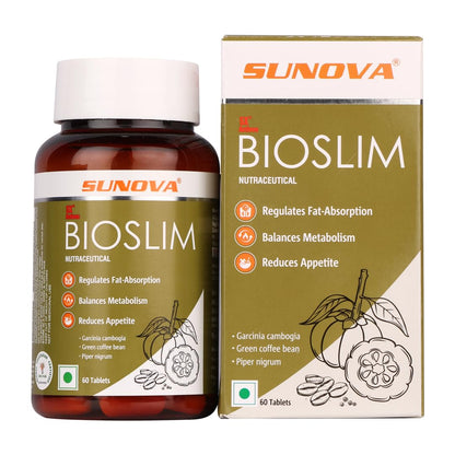 Schwabe Sunova Bioslim (Pack Of 1)-Garcinia Cambogia With Green Coffee Bean Extract & Piper Nigrum-For Men & Women (60 Tablets)