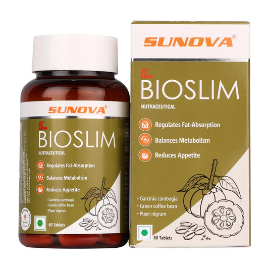 Schwabe Sunova Bioslim (Pack Of 1)-Garcinia Cambogia With Green Coffee Bean Extract & Piper Nigrum-For Men & Women (60 Tablets)