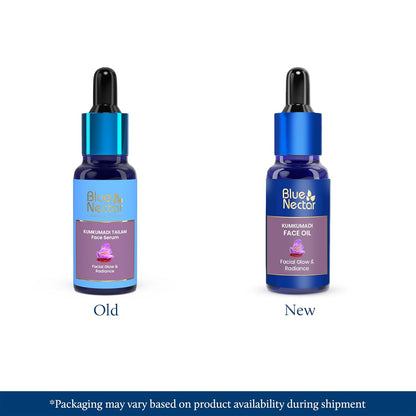 Blue Nectar Kumkumadi Tailam Face Oil for Glowing Skin | Pure Saffron Sandalwood Kumkumadi Oil for Face - Ayurvedic Brightening Serum for Glowing Skin for Women & Men (26 Herbs, 30 ml)