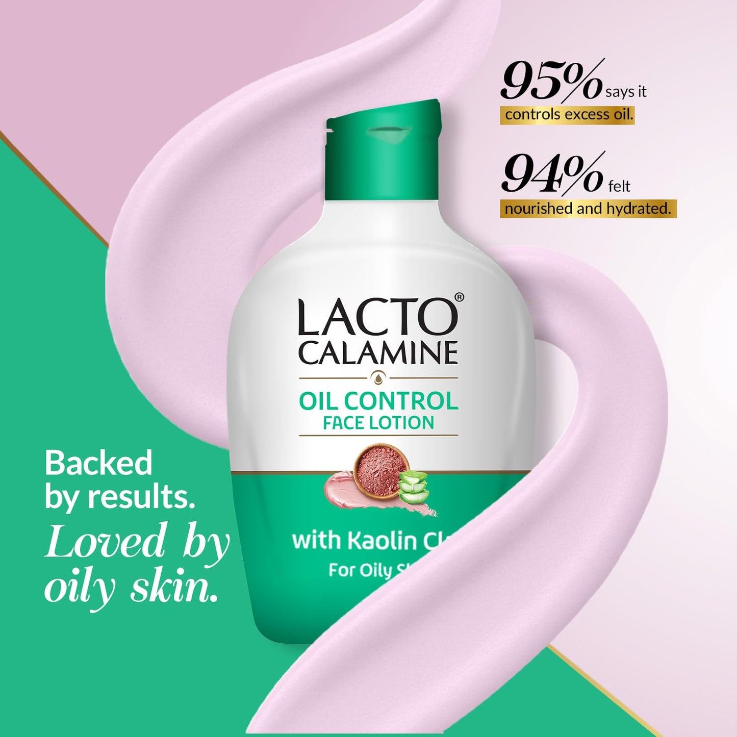 Lacto Calamine Face Lotion | 120ml | Daily Moisturizer For Face - Combination To Normal Skin | Kaolin Clay & Aloe Vera | Abosrbs Excess Oil | Fights Pimples, Darkspots & Blackheads | Body Lotion