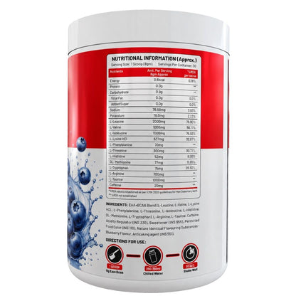 C9 NUTRITION BCAA EAA Powder with 5000mg BCAA, 9000mg EAA & 500mg L-Arginine | Sugar-Free Amino Acid Supplement with Electrolytes for Workout & Muscle Recovery | 30 Servings, Blueberry Flavour