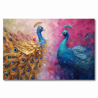 Unframed Rolled Art Print||Beautiful Peacock Canvas Wall Art Print for Home Décor And Office||Unframed canvas Painting For Wall decor||Home wall and Office Interior CR-133