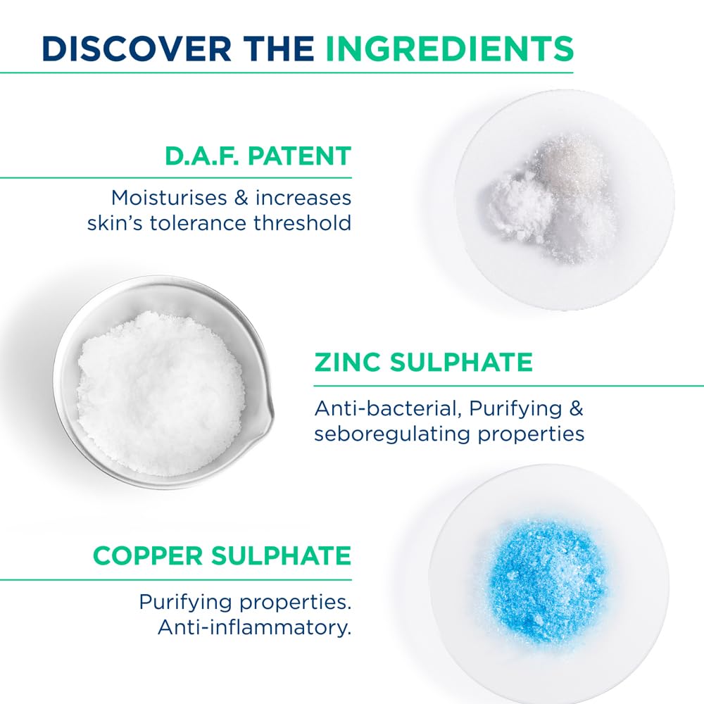 Ingredients of a skincare product with text on a white background