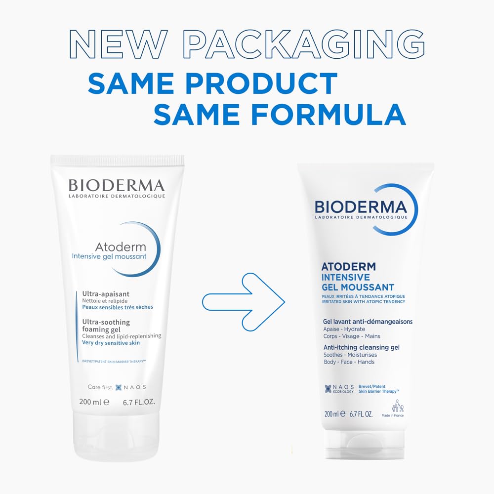 Bioderma Atoderm product packaging comparison on a white background