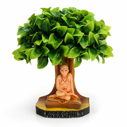 S A GIFTS Under Sacred Tree Showpiece | Decorative Spiritual Idol for Home Temple, Office Desk & Living Room | Decorative Tabletop Statue | Gift for Housewarming & Festivals (7 Inch)
