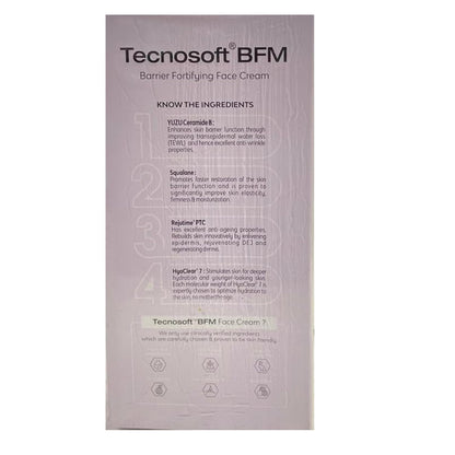 Dermashoap Tecnosoft BFM Face Cream – Strengthens Skin Lipid Barrier, Rebalances Microbiome, Deeply Moisturizes Dry Skin, Reduces Wrinkles And Fine Lines – 50gm