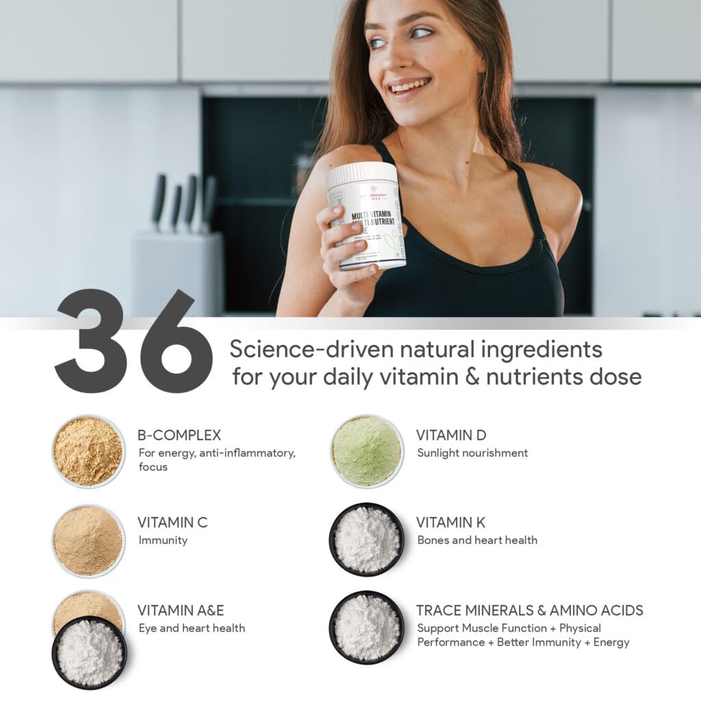 Multi-Vitamin Multi Nutrient Care - Daily Multivitamin with A, D, E, K, B-Complex, C, Micronutrients for Optimal Cellular Function, Energy Support, powder, 1 count, 30 Servings