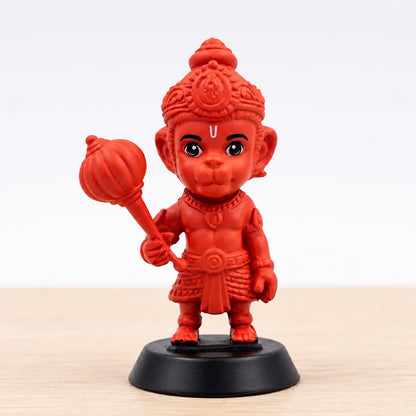 B.R STORE Kesri Hanuman Idol for Home Dcor & Pooja | Bajrangbali Murti with Orange Finish | Spiritual Statue for Temple, Office, Car Dashboard & Gift (kesri Hanuman)