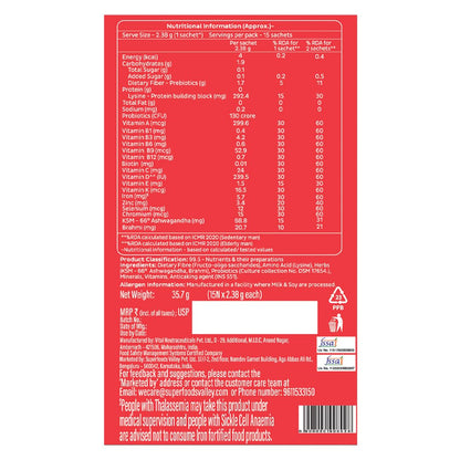 Good Monk Healthy 50+ Multivitamin for Senior Men & Women | For Energy, Bone & Gut Health | With Probiotics, Fibre, Ashwagandha, Vit. B12, C, D, Iron, Zinc | Add To Food - No Taste Change | 15 Sachets