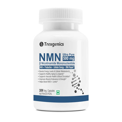 Trexgenics NMN supplement bottle on a white background