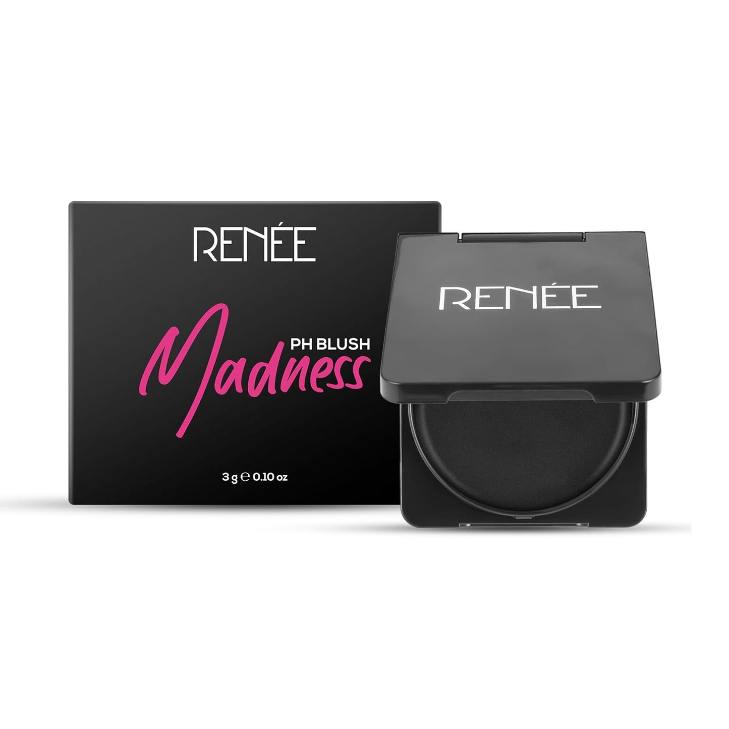 RENEE Madness PH Blush | Instant Unique Pink Payoff | Highly Blendable | Light Weight | Long Lasting | Moisturizing Formula | Enriched With Olive | Macadamia & Shea | Paraben Free & Cruelty Free | 3 Gm