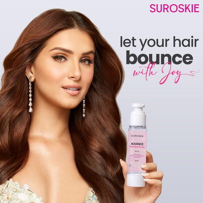 Suroskie Advance Glass Hair Serum 50Ml | Hydrolyzed Collagen, Argan Oil | Instant 20X Shine, Frizz Free (Upto 72 Hrs) | Hair Serum For Dry Frizzy Hair | Heat Protection Upto 230° Celsius | Women & Men