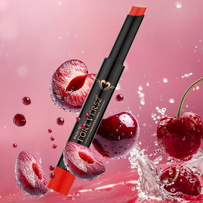Forever52 Daily Life Hydra Lipstick, Semi-Matte Finish| Enriched with Hyaluronic Acid, Vitamin E & UVB Filter| 97% Lip Darkness Reduction | Vegan & Cruelty Free (CHERRYDROP-11, 2g)