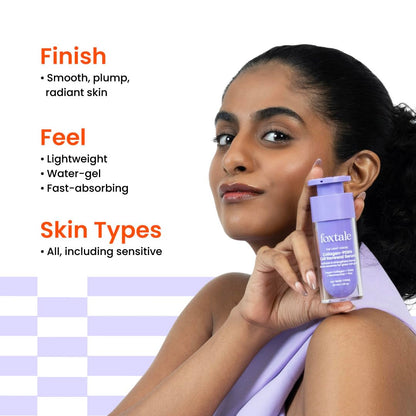 Foxtale Collagen-PDRN Cell Renewal Serum | Collagen + PDRN + Niacinamide + Polyglutamic Acid | Boosts Cell Renewal, Firms & Plumps Skin, Deeply Hydrates & Strengthens Barrier for Smooth, Glass-Skin Glow | For All Skin Types | 30 ml
