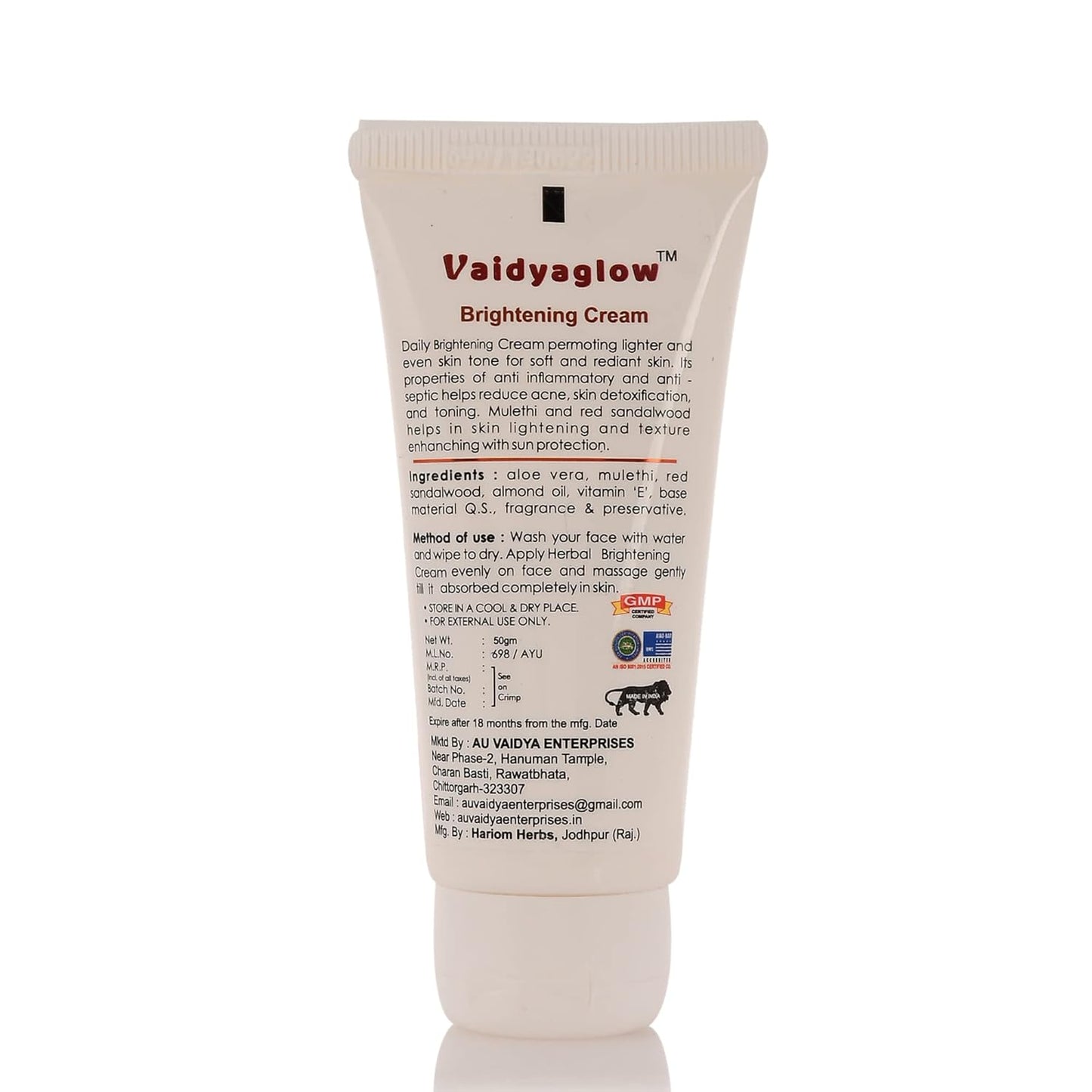 Vaidya Glow Daily Brightening Cream With Spf-30 (50Gm)