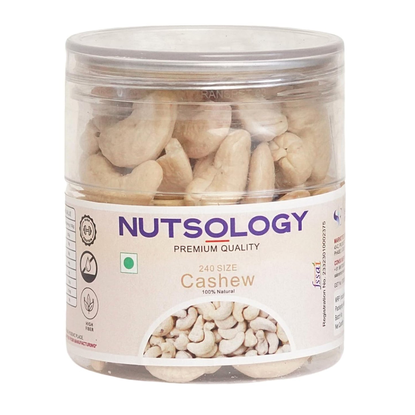 NUTSOLOGY Whole Cashews 150g | Premium W240 White Cashew Nuts | Large Crunchy Whole Kaju | Gluten-Free Plant-Based Protein Snack