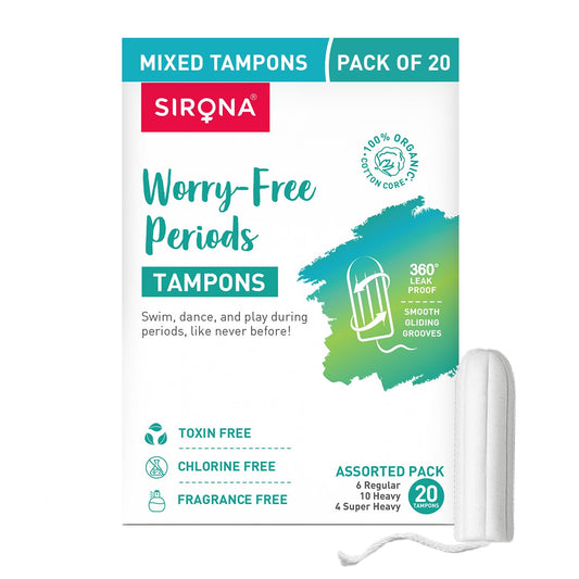 Sirona mixed tampons pack on a white background