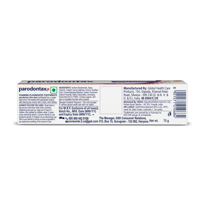 Parodontax Ultra Clean Toothpaste For Daily Protection Against Gum Problems, For Long Lasting Ultra Clean Feeling Multi Pack, 75g*2