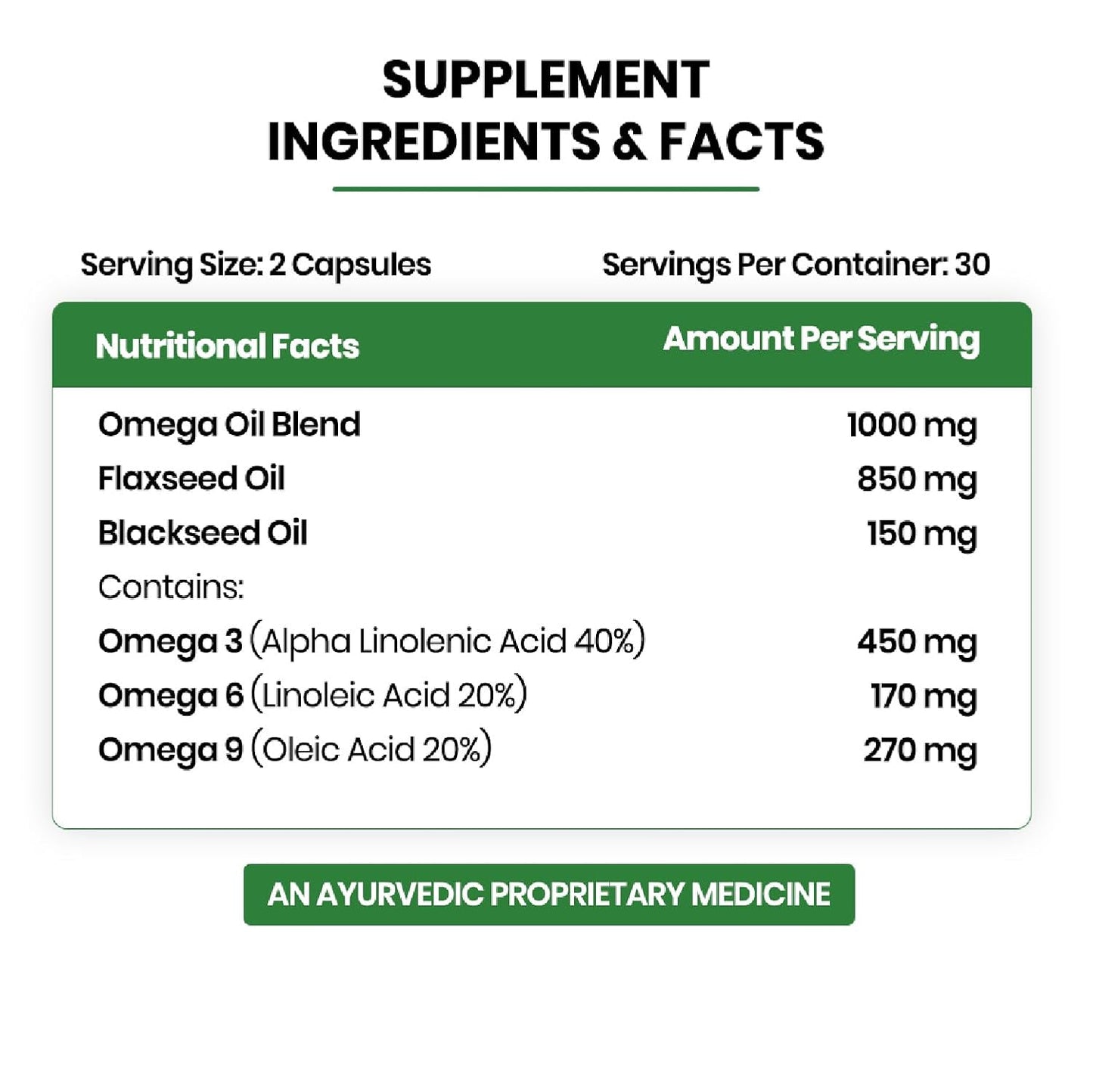 Vlado's Himalayan Organics Omega 3 6 9-2000mg/Serving I Vegetarian Omega 3 Supplement I Support Muscle,Bone,Heart & Skin - No Burps, No Fish Oil Used Capsules for Men & Women- 60 Capsules