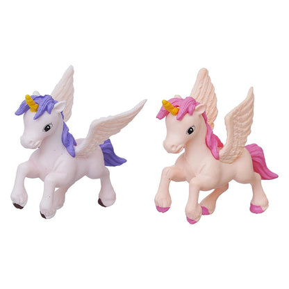 Set of 2 Miniature Unicorn Horse Statues Animal Figurines Decorative Showpiece (Resin) Home Decor Valentine Gift for Girlfriend Boyfriend Husband Wife Her | Valentine Day Decoration Items
