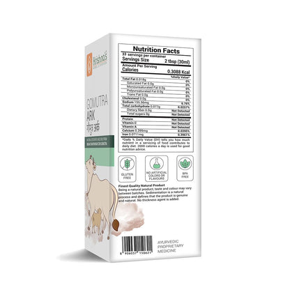 KRISHNA'S HERBAL & AYURVEDA Desi Cow Gomutra Ark 1000 Ml Liquid| Natural Detoxifier | 100% Pure & Natural Go Ark | Indian Tharparakar Gomutra | Sugar Free With No Added Color Or Flavour - (Pack Of 1)