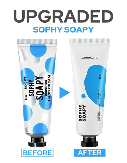 Duft & Doft Sophy Soapy Perfume Hand Cream (50g) - Rose & Musk Fragrance, Hypoallergenic Non-Greasy, 100H Long-Lasting Scent, for Sensitive Skin