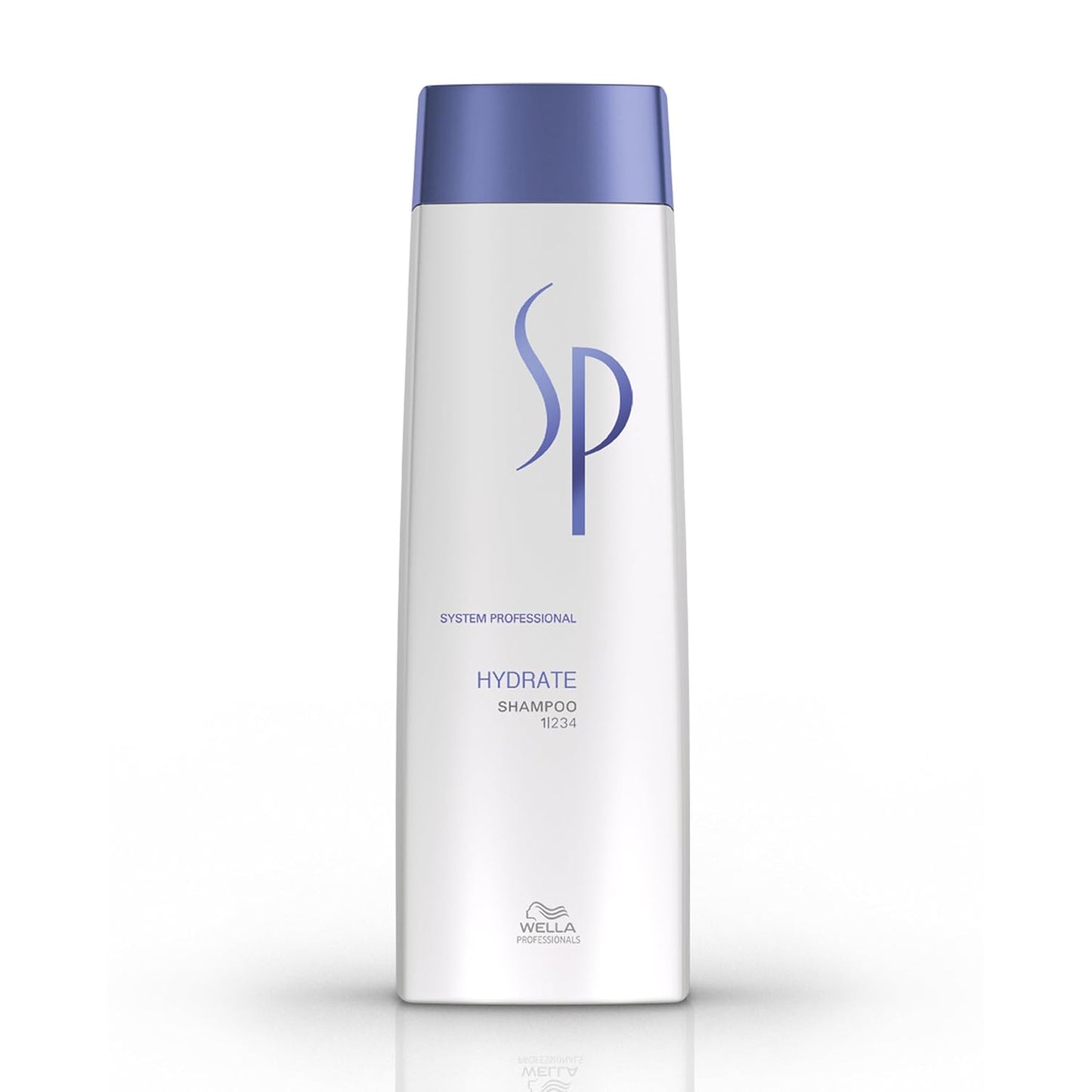 SP Hydrate shampoo bottle on a white background