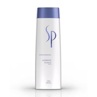 SP Hydrate shampoo bottle on a white background