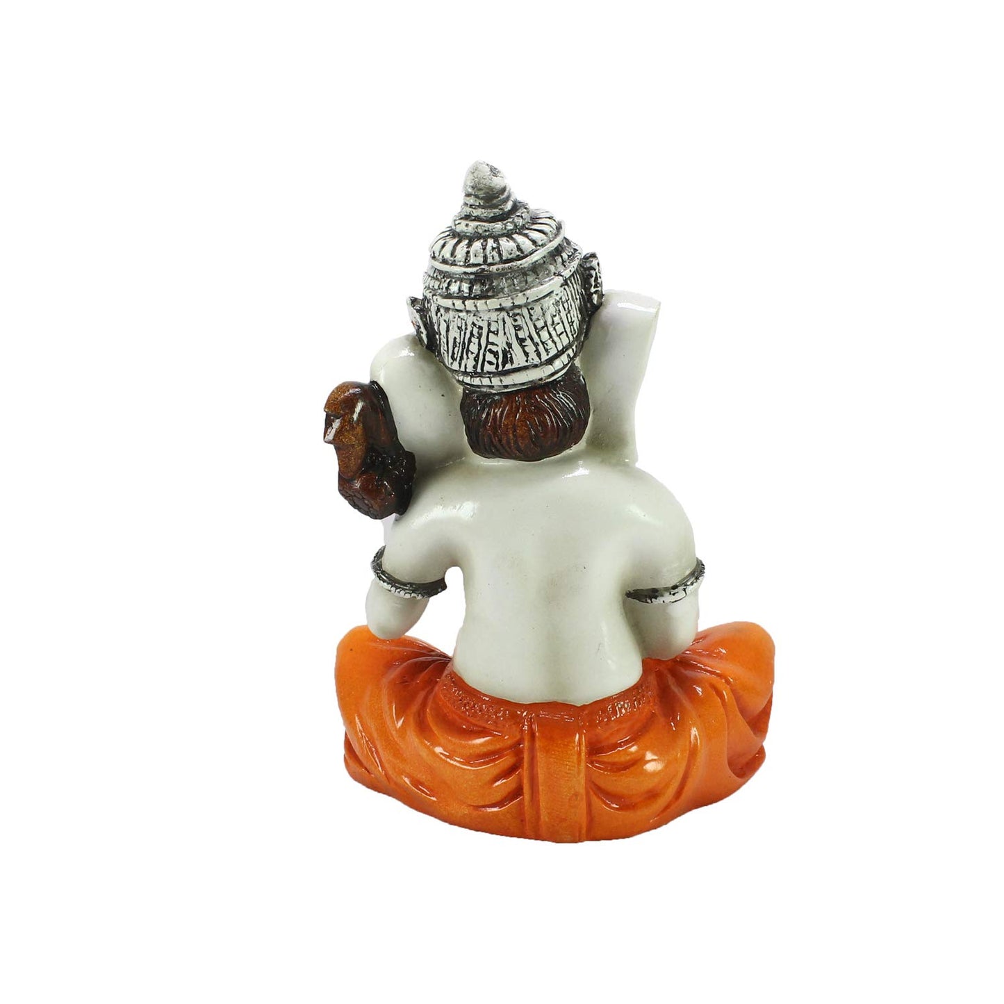 eCraftIndia Lord Ganesha Statue (12 cm x 12 cm x 20 cm, Orange)